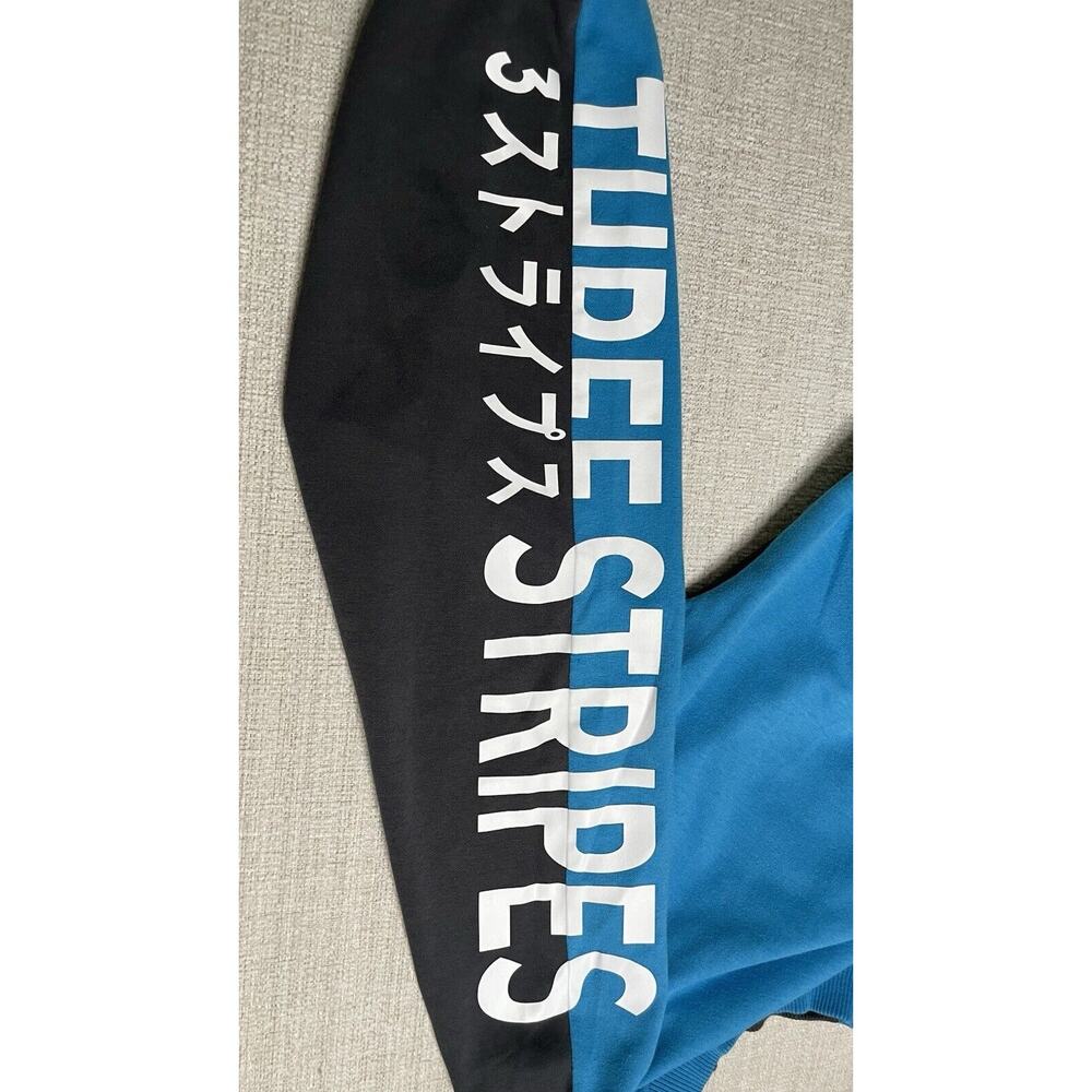 Adidas Japan Three Stripes Colorblock Pullover Sweatshirt Blue Women's Medium - Picture 6 of 13